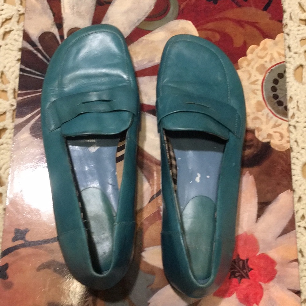 Moccasin “ME TOO” Turquoise/Aqua loafer 81/2”